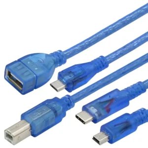 Usb Printer Blue Data Cable for Aarduno 2560 Due Por Micro Mini USB to UNO/MICRO DUE/MINI NANO/TYPE-C