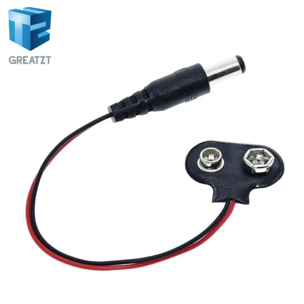 GREATZT 1/10PCS 90 DC 9V Battery button power plug for Arduino Mega 2560 1280 UNO R3 132 9V battery buckle - Image 3