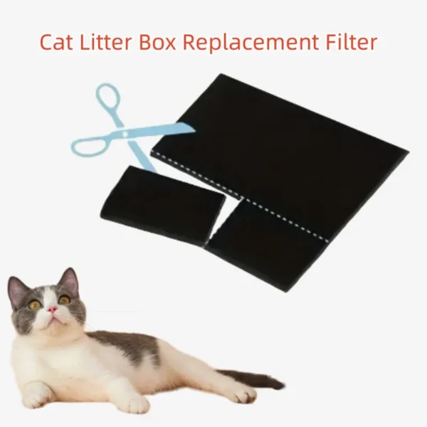 Cat Manure Basin Replacement Filter, Pet Activated Carbon Activated Carbon Fiber Filter, Cat Manure Box, Toilet High Adsorption