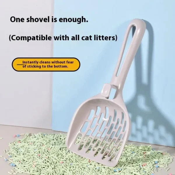 1PC Mesh Litter Scoop For Sifting Cat Litter Box Shovel Efficient Waste Cleaning Hanging Hook Durable PP Material Pet Clean Tool