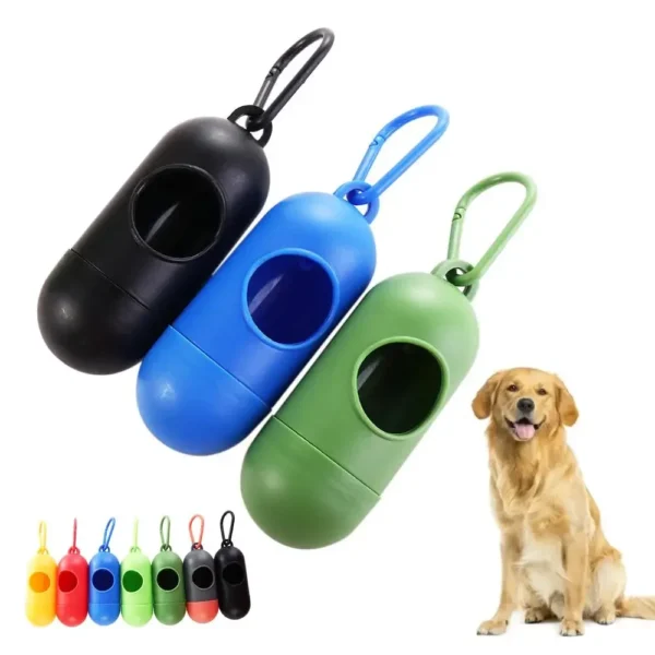 Carabiner Clip Cat Puppy Cat Litter Bag Garbage Storag Box Dog Poop Bags Dispenser Pet Waste Bag Holder Trash Sack Case Carrier