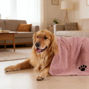Extra Large 29.5×13.8 Inch Pet Grooming Towel Absorbent Microfiber Quick-Dry Dog Bath Drying Towel