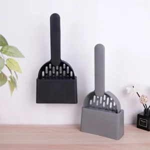 Cat Litter Scoop Plastic Cat Litter Shovel With Base Self Cleaning Cat Litter Box Shovel Kitten Toilet Clean Tools Cat Supplies