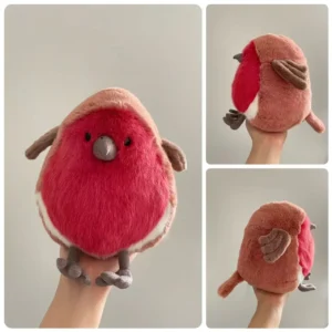 Funny Robin Doll Stuffed Bird Animal Fat Plum Robin Bird Plush Toy Fluffy Plushies Pet Companion Toy Ornaments Xmas Gifts Girl