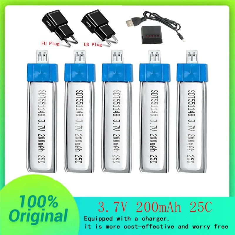 Lipo batterty and 1pcs Charger for WLToys V911 F929 F939 battery RC Helicopter Parts 3.7V 200mAh 25C Battery For WLToys 551148