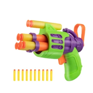 Pistol Dart Soft Bounce Toy Gun Stress Reducing Toys Fidget Gun With 10 Soft Foam Darts Bullets Great Gift For Boy Adults Kids