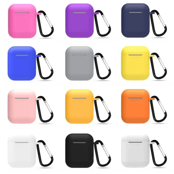 Case for Apple Airpods Silicone Protective Bluetooth Earphone Cover Case for Apple Airpods Case 1&2 Shockproof Sleeve
