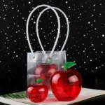 1PC Plastic Container Candy Box Red Apple-shaped Chocolate Favor Holders Christmas Baubles Ornament Party Xmas Decorations
