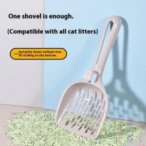 1PC Mesh Litter Scoop For Sifting Cat Litter Box Shovel Efficient Waste Cleaning Hanging Hook Durable PP Material Pet Clean Tool