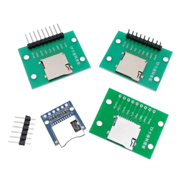 TF Card Holder Adapter Board 9P 10Pin Self Elastic Card Holder T-Flash SD Card Holder Micro SD PCB Transfer Test Board Module