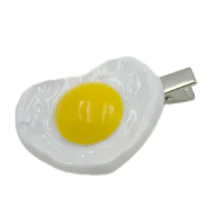31BF Sunny Side Up Egg Hair Barrettes Fashion Resin Accessory Gift Photo Props